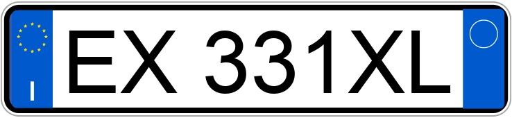 Numer rejestracyjny EX331XL posiada TOYOTA Prius 3a serie