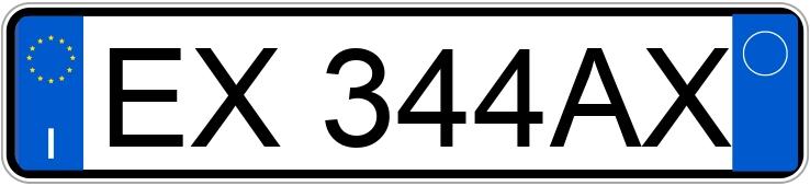 Numer rejestracyjny EX344AX posiada SUZUKI Swift