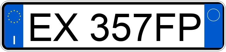 Numer rejestracyjny EX357FP posiada FIAT Panda 3a serie