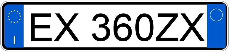 Numer rejestracyjny EX360ZX posiada TOYOTA RAV4 4a serie Numer rejestracyjny EX360ZX posiada TOYOTA RAV4 4a serie