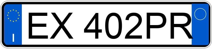 Numer rejestracyjny EX402PR posiada TOYOTA Aygo 2a serie