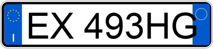 Numer rejestracyjny EX493HG posiada FIAT Panda 3a serie