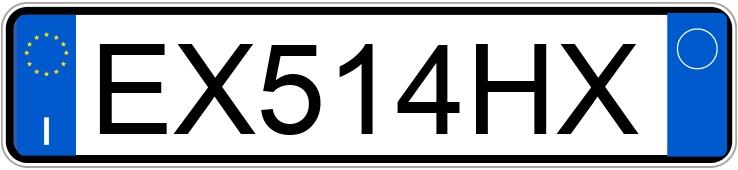 Numer rejestracyjny EX514HX posiada FIAT Panda 3a serie