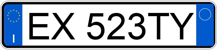 Numer rejestracyjny EX523TY posiada FIAT Panda 3a serie