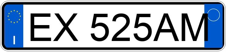 Numer rejestracyjny EX525AM posiada FIAT 500L