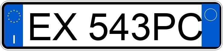 Numer rejestracyjny EX543PC posiada BMW X3