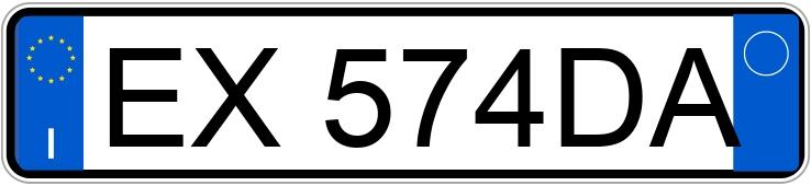 Numer rejestracyjny EX574DA posiada FIAT 500