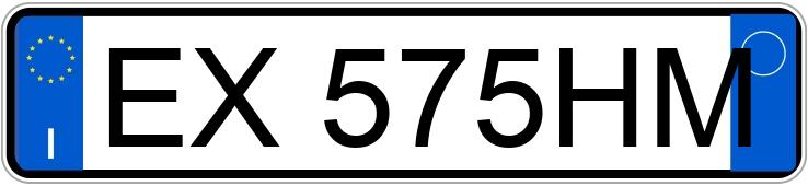 Numer rejestracyjny EX575HM posiada LANCIA Ypsilon 3a serie