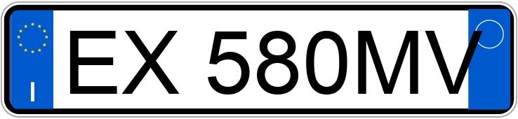 Numer rejestracyjny EX580MV posiada HYUNDAI ix35