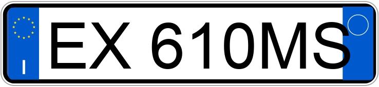 Numer rejestracyjny EX610MS posiada FIAT Panda 3a serie