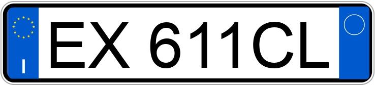 Numer rejestracyjny EX611CL posiada TOYOTA Yaris 3a serie