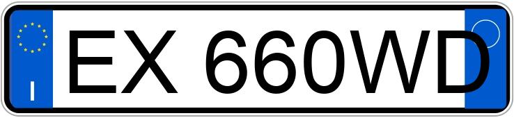 Numer rejestracyjny EX660WD posiada MARTIN MOTORS Bubble