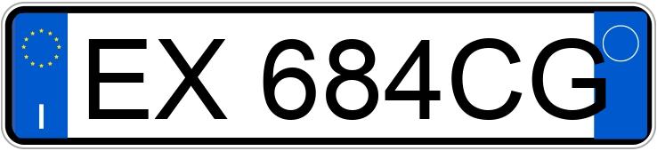 Numer rejestracyjny EX684CG posiada AUDI A3 3a serie