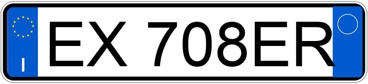 Numer rejestracyjny EX708ER posiada FIAT 500