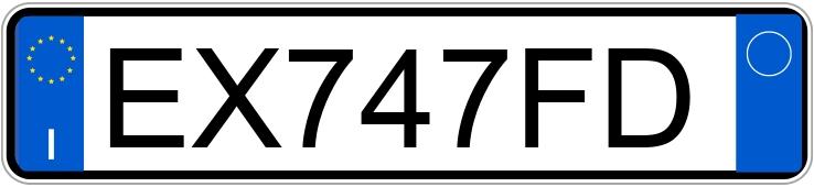 Numer rejestracyjny EX747FD posiada FIAT Panda 3a serie Numer rejestracyjny EX747FD posiada FIAT Panda 3a serie