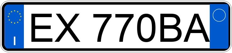 Numer rejestracyjny EX770BA posiada PEUGEOT 208 1o serie