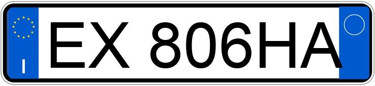 Numer rejestracyjny EX806HA posiada LANCIA Ypsilon 3a serie