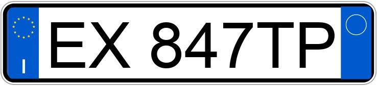 Numer rejestracyjny EX847TP posiada FIAT Punto 4a serie