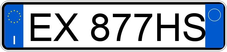 Numer rejestracyjny EX877HS posiada VOLKSWAGEN up!