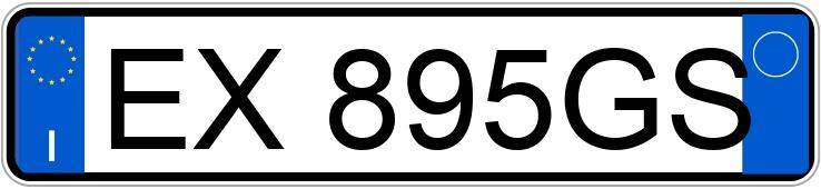 Numer rejestracyjny EX895GS posiada LANCIA Ypsilon 3a serie