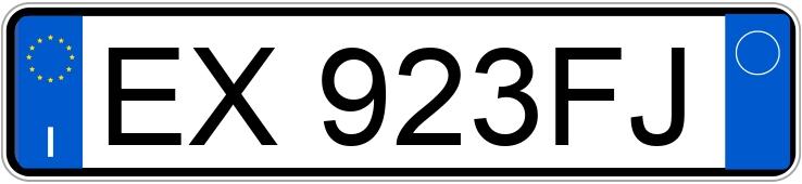 Numer rejestracyjny EX923FJ posiada VOLKSWAGEN Golf 7a serie