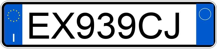 Numer rejestracyjny EX939CJ posiada FIAT Punto 4a serie Numer rejestracyjny EX939CJ posiada FIAT Punto 4a serie
