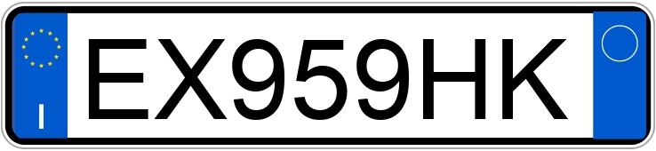 Numer rejestracyjny EX959HK posiada TOYOTA Prius 3a serie