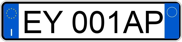 Numer rejestracyjny EY001AP posiada VOLKSWAGEN up!