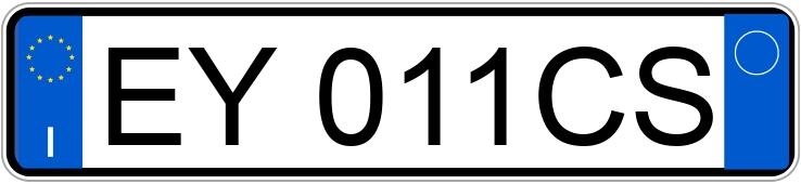 Numer rejestracyjny EY011CS posiada KIA Picanto 3a serie
