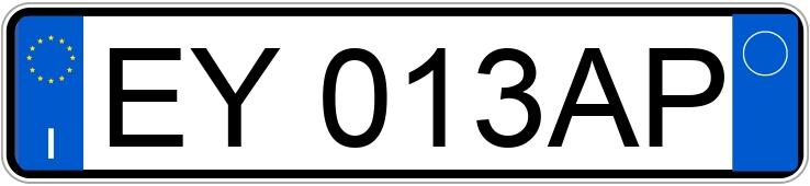 Numer rejestracyjny EY013AP posiada LANCIA Ypsilon 3a serie