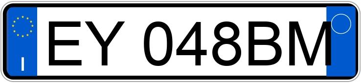 Numer rejestracyjny EY048BM posiada VOLKSWAGEN Touran 2a serie