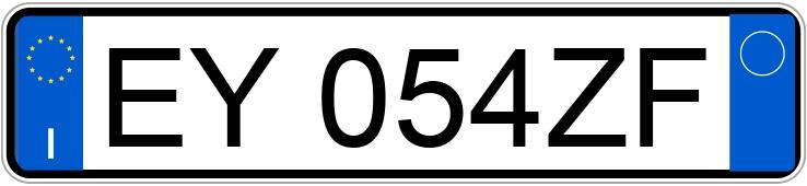 Numer rejestracyjny EY054ZF posiada FIAT 500