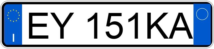 Numer rejestracyjny EY151KA posiada VOLKSWAGEN up!