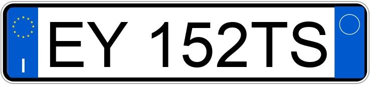 Numer rejestracyjny EY152TS posiada ALFA ROMEO MiTo