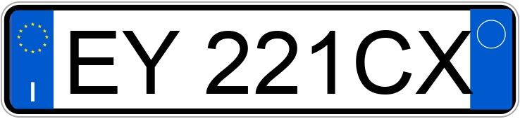 Numer rejestracyjny EY221CX posiada FIAT Punto 4a serie