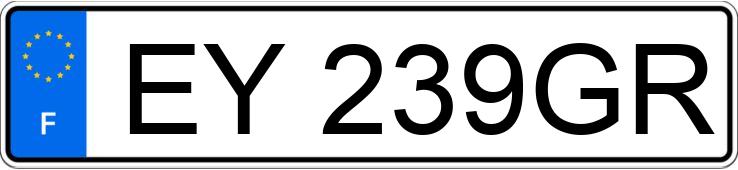 Numer rejestracyjny EY239GR posiada DS DS7 CROSSBACK