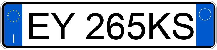 Numer rejestracyjny EY265KS posiada FIAT 500 500 1.2 GQ (51 kw)