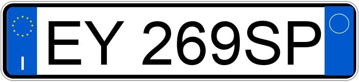 Numer rejestracyjny EY269SP posiada BMW Serie 1