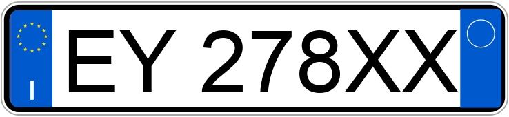 Numer rejestracyjny EY278XX posiada LANCIA Ypsilon 3a serie