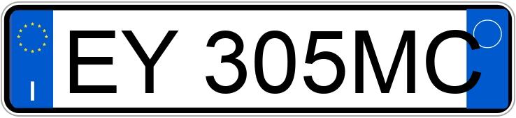 Il numero di registrazione EY305MC ha CITROEN C4 CACTUS