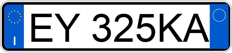 Numer rejestracyjny EY325KA posiada MINI Mini 4a serie