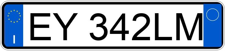 Numer rejestracyjny EY342LM posiada FIAT Panda 3a serie