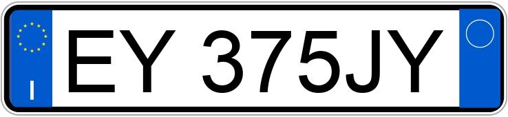 Numer rejestracyjny EY375JY posiada FIAT Panda 3a serie