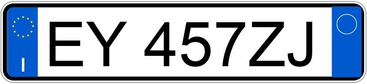 Numer rejestracyjny EY457ZJ posiada AUDI A3 3a serie