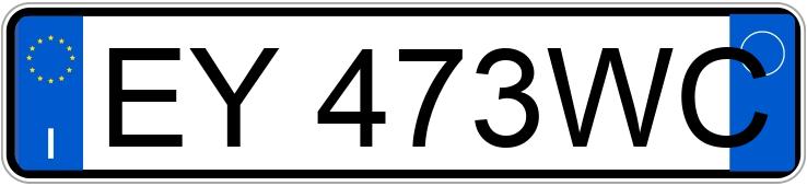 Numer rejestracyjny EY473WC posiada AUDI A3 3a serie