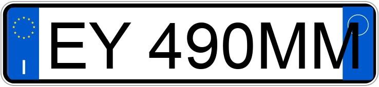 Numer rejestracyjny EY490MM posiada TOYOTA Yaris 3a serie