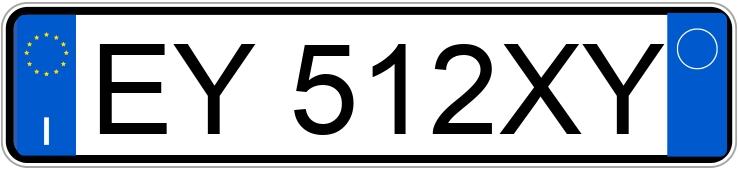 Numer rejestracyjny EY512XY posiada FIAT 500L