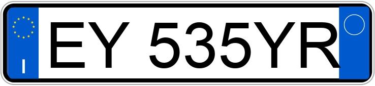 Numer rejestracyjny EY535YR posiada FIAT Panda 3a serie