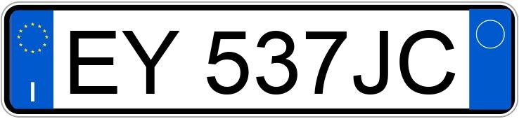 Numer rejestracyjny EY537JC posiada CITROEN C1 2a serie