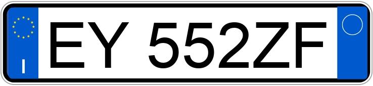 Il numero di registrazione EY552ZF ha AUDI A3 3a serie Il numero di registrazione EY552ZF ha AUDI A3 3a serie